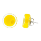Boucles d'oreilles clou en verre soufflées - Cachou Milk