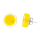 Boucles d'oreilles clou en verre soufflées - Cachou Milk