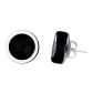 Boucles d'oreilles clou en verre soufflées - Cachou Milk