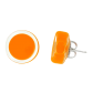 Boucles d'oreilles clou en verre soufflées - Cachou Milk