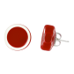 Boucles d'oreilles clou en verre soufflées - Cachou Milk