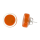 Boucles d'oreilles clou en verre soufflées - Cachou Milk