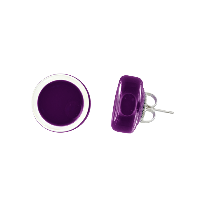 Stud earrings - Cachou Milk Dark purple