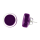 Boucles d'oreilles clou en verre soufflées - Cachou Milk