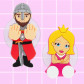 2er Set Zahnbürstenhalter - Ani-toothi Chevalier + Princesse.