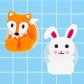 2er Set Zahnbürstenhalter - Ani-toothi Renard + Lapin