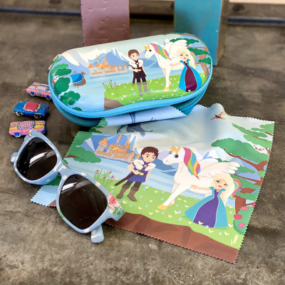 Set- 1 Hard glasses case & 1 Microfibre Cloth For Glasses