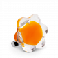 Bague en verre soufflée - Fleur Medium Milk Orange
