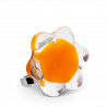 Glasring - Fleur  Medium Milk Orange