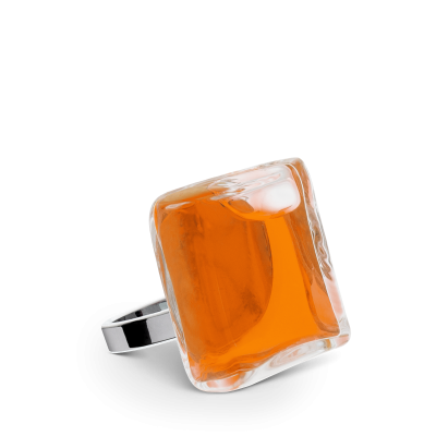 Anello in vetro - Carré Mini Transparent