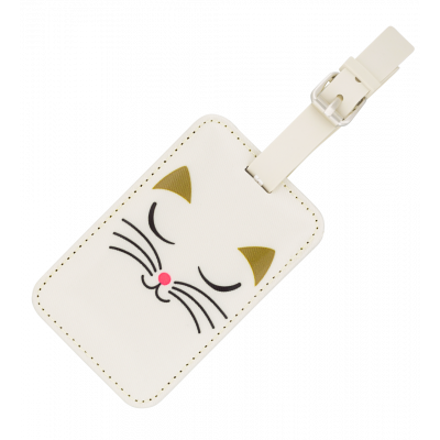 Etiquette de bagage - Voyage - White Cat