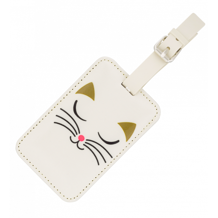 Etiquette de bagage - Voyage White Cat