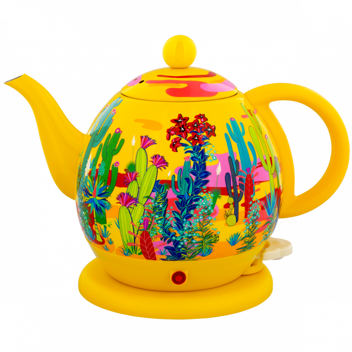 Electric kettle with european plug 1 L - Byzance Cactus