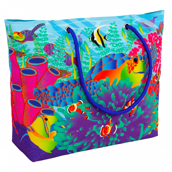Très grand cabas de plage - Beach Bag Fluocéan