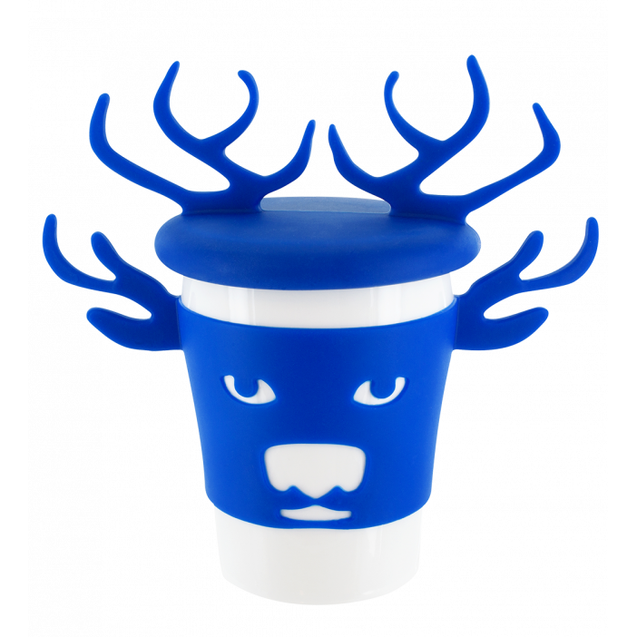 Mug et couvercle - Trophy Mug Cerf bleu