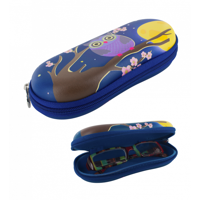 Hard glasses case - Voyage Blue Owl