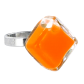 Bague en verre soufflée - Losange Nano Milk Turquoise