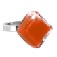 Bague en verre soufflée - Losange Nano Milk Turquoise
