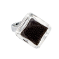 Glasring - Losange Nano Billes Orange