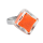 Bague en verre soufflée - Losange Nano Billes