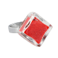 Glasring - Losange Nano Billes Orange