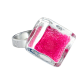 Glasring - Losange Nano Billes Orange