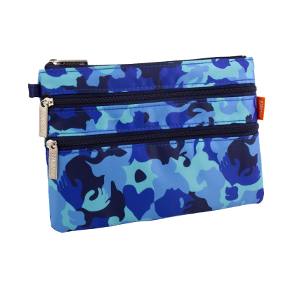 Pochette 3 zips - Zip It - Camouflage Blue 