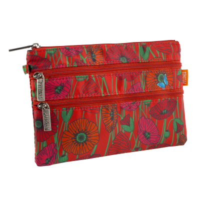 Pochette 3 zips - Zip It - Coquelicots