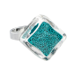 Glasring - Losange Nano Billes Orange