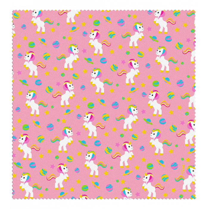 Tessuto in microfibra per occhiali - Belle Vue Licorne Rose