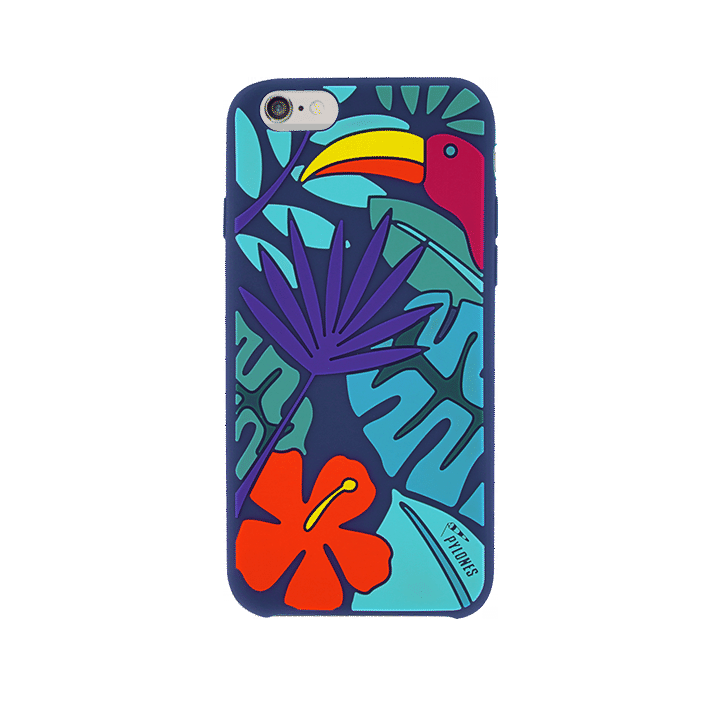Cover morbida per iPhone 6 - Tropical Jungle Blu Cover morbida per iPhone 6 - Tropical Jungle Blu