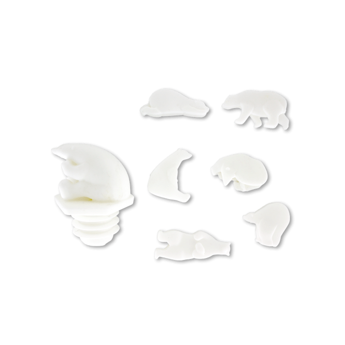 Glasmarkierer und Stöpsel Polarbär