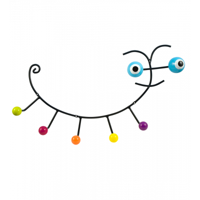 Patère murale  60's - Caterpillar - Bleu