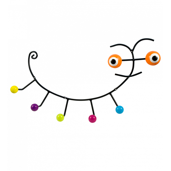 Wandkleiderhaken 60's - Caterpillar Orange