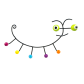 Wall hook 60's - Caterpillar