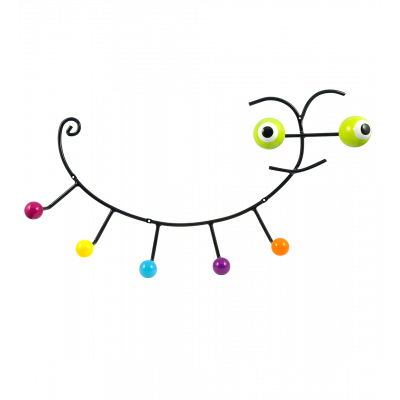 Patère murale  60's - Caterpillar - Vert