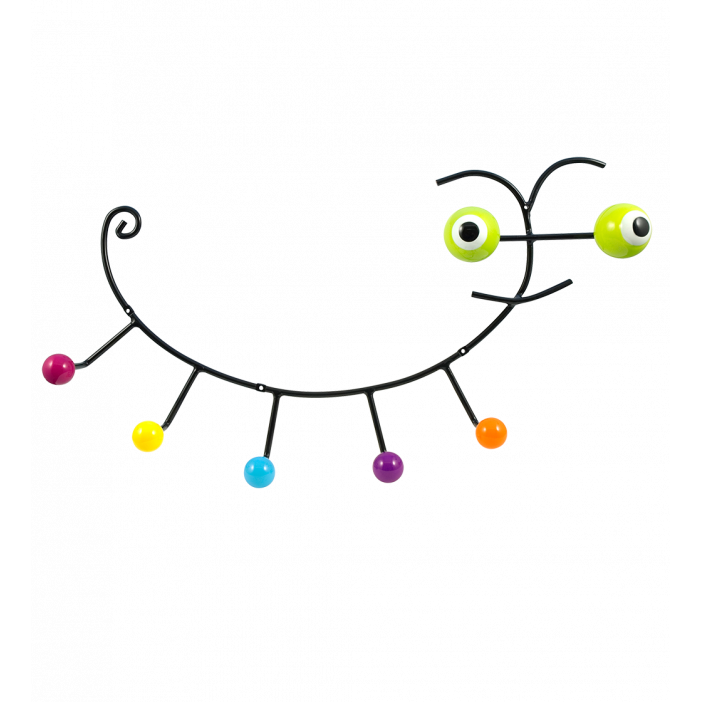 Wandkleiderhaken 60's - Caterpillar Grün