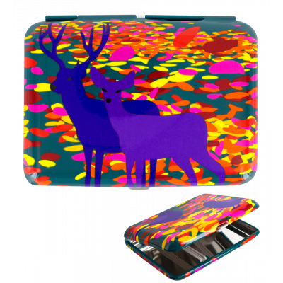 Zigarettenetui - Cigarette case - Feuilles d'automne