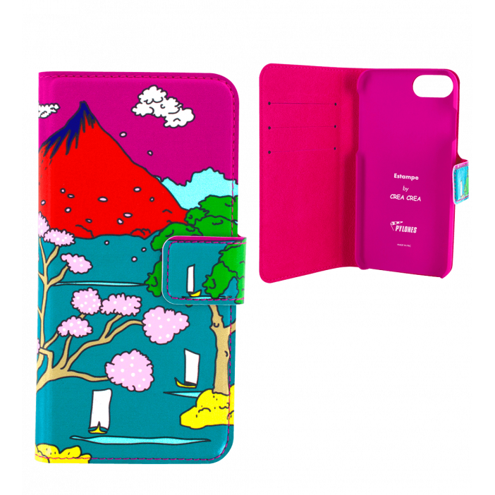 Coque à clapet pour iPhone 6, 6S, 7, 8 - Iwallet Estampe