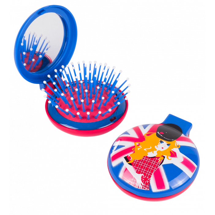 2 in 1 hairbrush and mirror - Lady Retro Anglaise