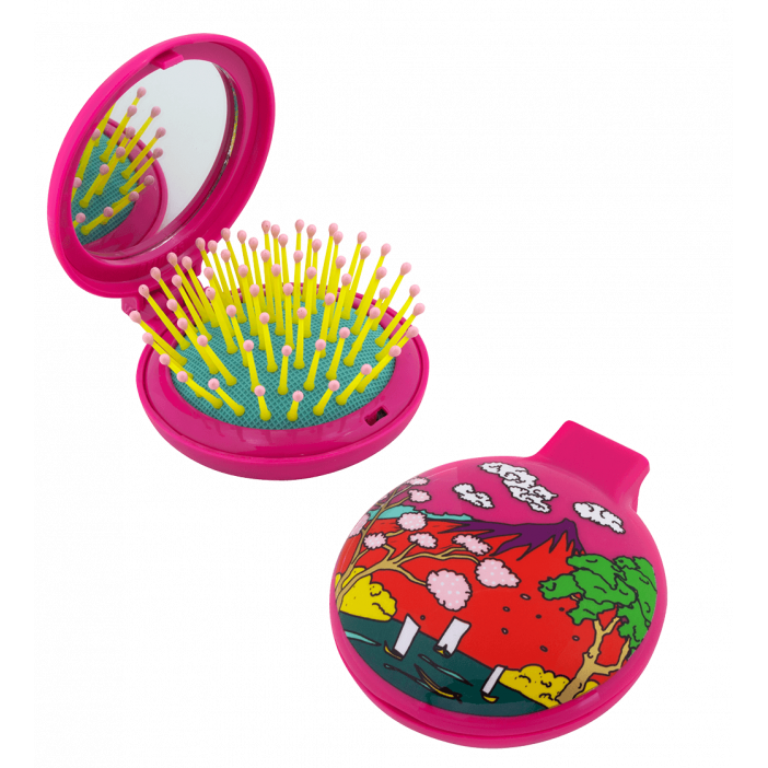 Spazzola per capelli con specchio - Lady Retro Estampe