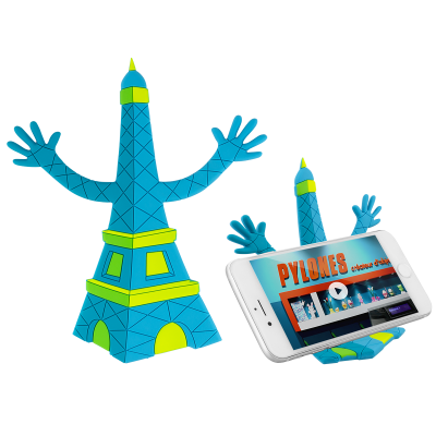 Support téléphone bureau - Ani-stand - Tour Eiffel Bleue