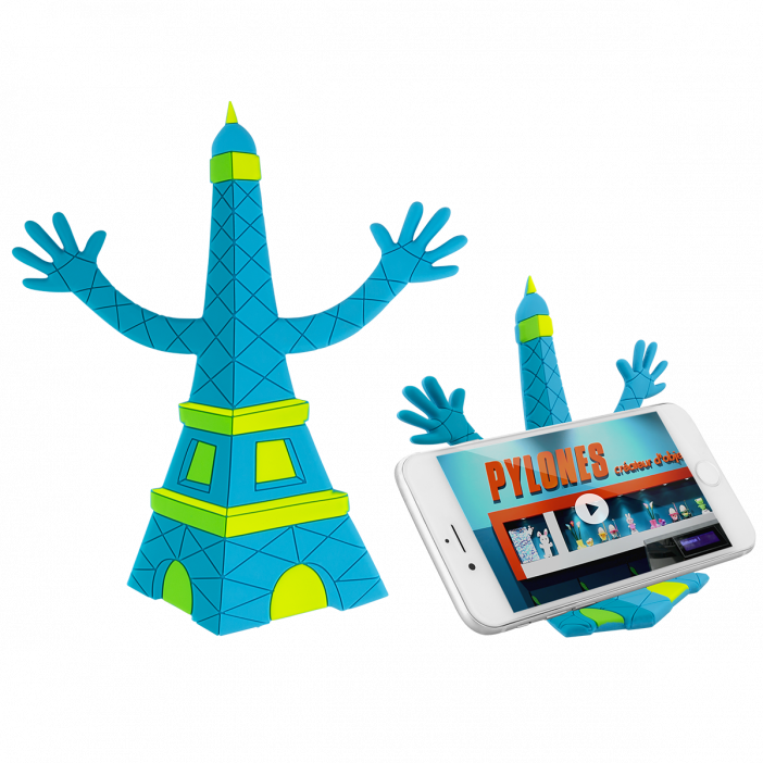 Phone holder - Ani-stand Tour Eiffel Bleue