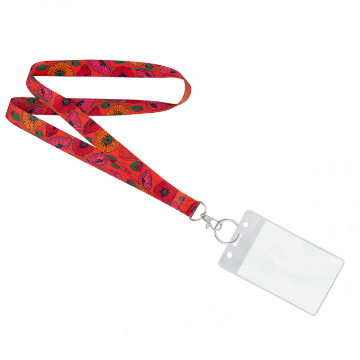 Laccetto portachiavi o badge - Keep Me Tight Coquelicots