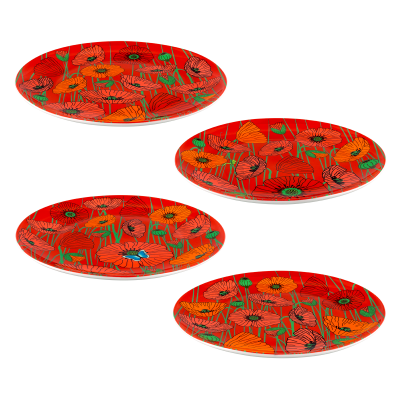 Set de 4 Assiettes - Dessert coloré