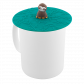 Couvercle silicone pour mug - Bienauchaud 10 cm Black cat Sleepy