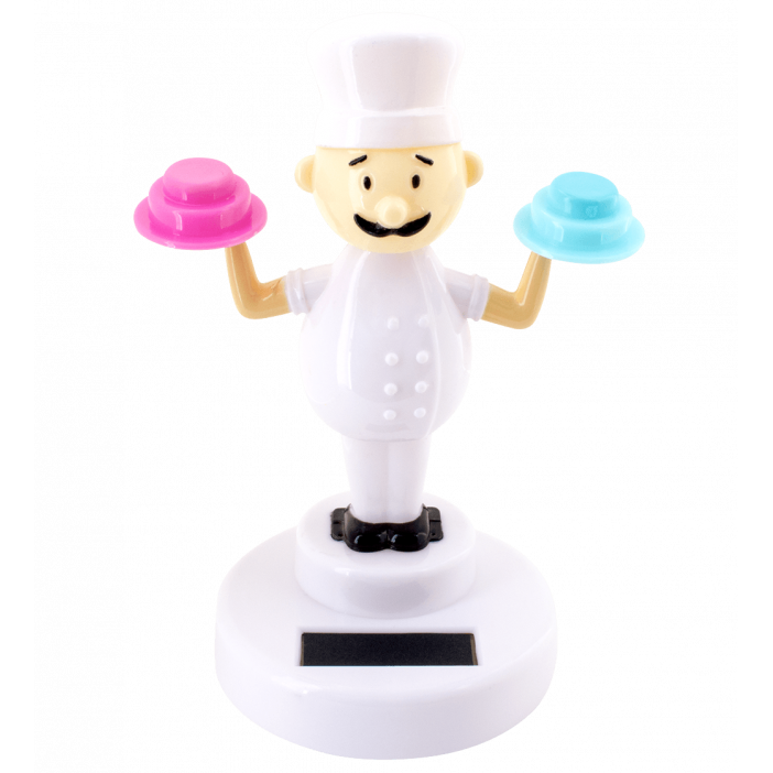 Solar powered dancing figurines - 1-2-3 Soleil Chef