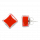 Boucles d'oreilles clou en verre soufflées - Carré Milk