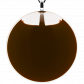 Pendentif en verre soufflé - Galet Giga Milk Rouge foncé