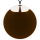 Pendentif en verre soufflé - Galet Giga Milk